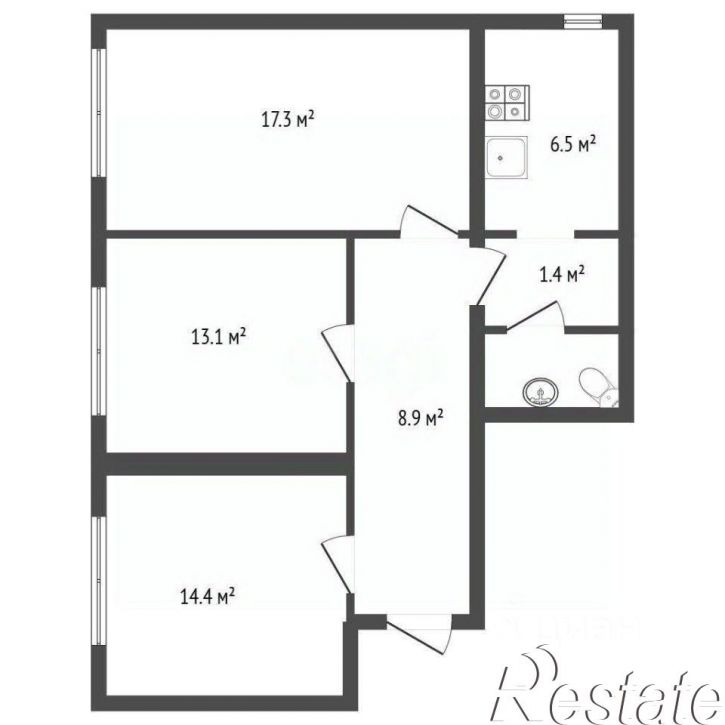 3-комн квартира улица Тимирязева, 12Б,  д. 12Б