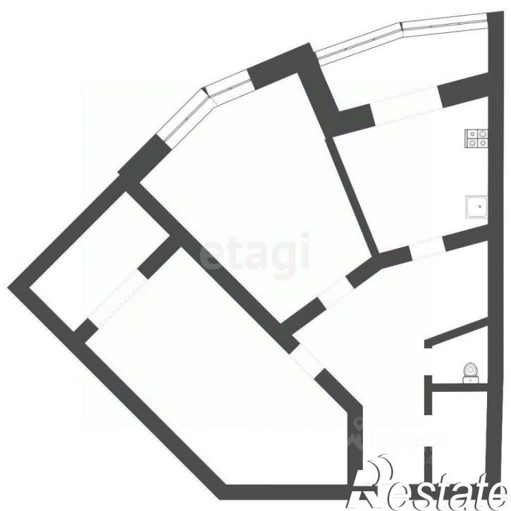 2-комн квартира Республиканская улица, 74А,  д. 74А