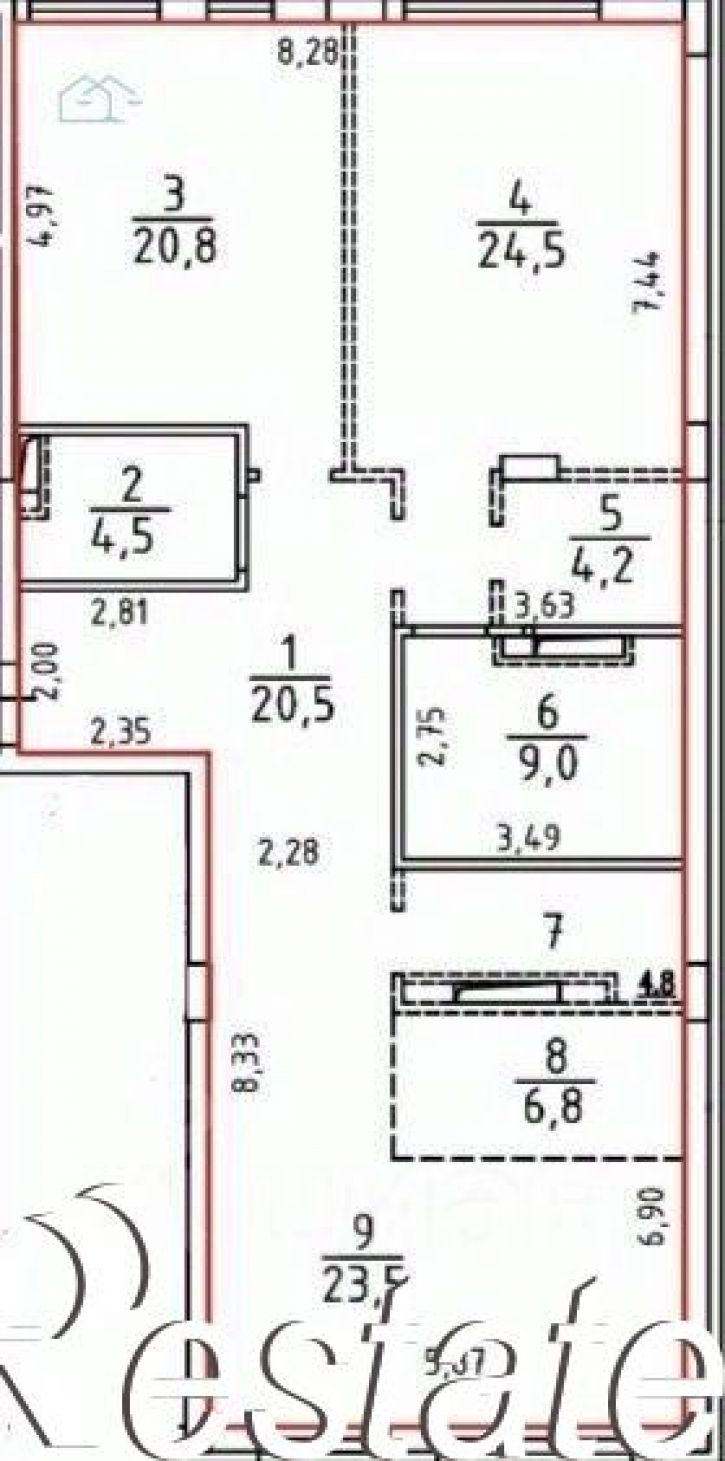 3-комн квартира переулок Белинского, 3,  д. 3