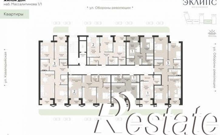 2-комн квартира в новом доме набережная Массалитинова, 1/1,  д. 1/1