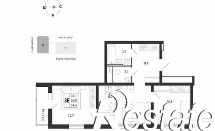 3-комн квартира улица Загоровского, 7 к2,  д. 7 к2