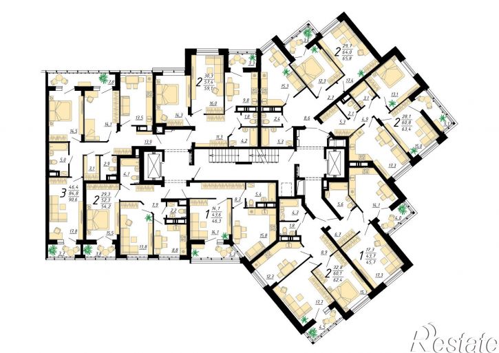 1-комн квартира в новом доме улица Красных Партизан, 35,  д. 35
