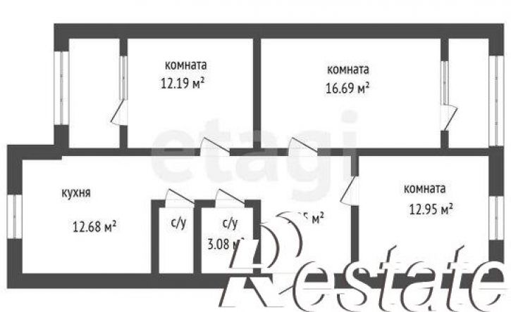 3-комн квартира улица Шукшина, 25,  д. 25