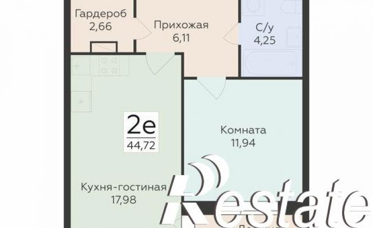 2-комн квартира в новом доме улица Чапаева, уч.68А,  д. уч.68А