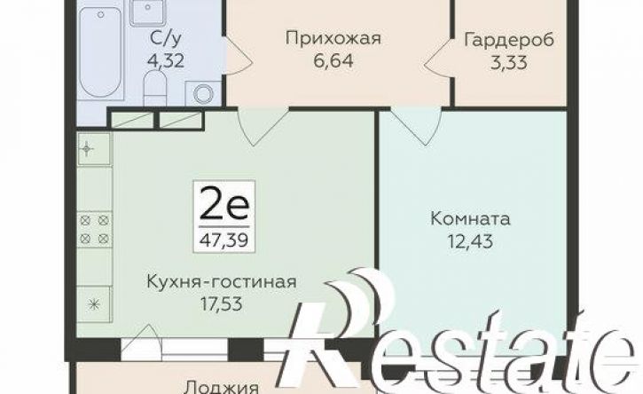 2-комн квартира в новом доме улица Чапаева, уч.68А,  д. уч.68А