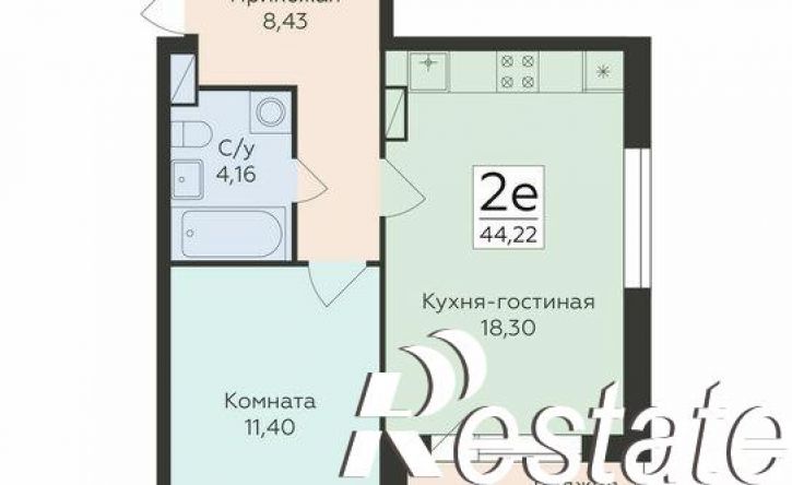 2-комн квартира в новом доме улица Чапаева, уч.68А,  д. уч.68А