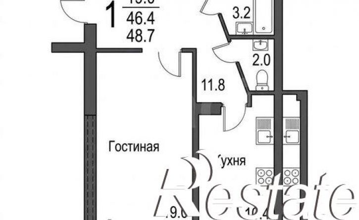1-комн квартира улица 45-й Стрелковой Дивизии, 249/3,  д. 249/3