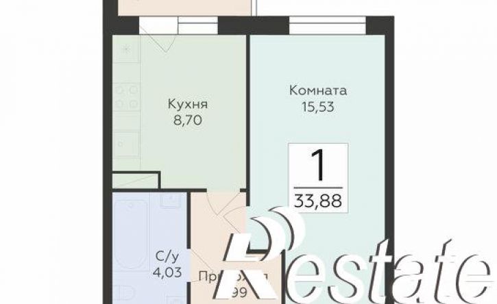 1-комн квартира в новом доме Острогожская улица, 156/3,  д. 156/3