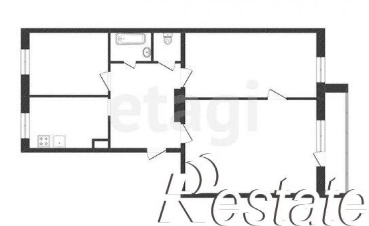 3-комн квартира Ленинский проспект, 105/2,  д. 105/2