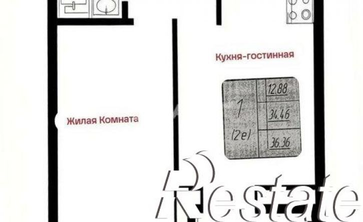 1-комн квартира квартал Троицкий, жилой массив Олимпийский, 17