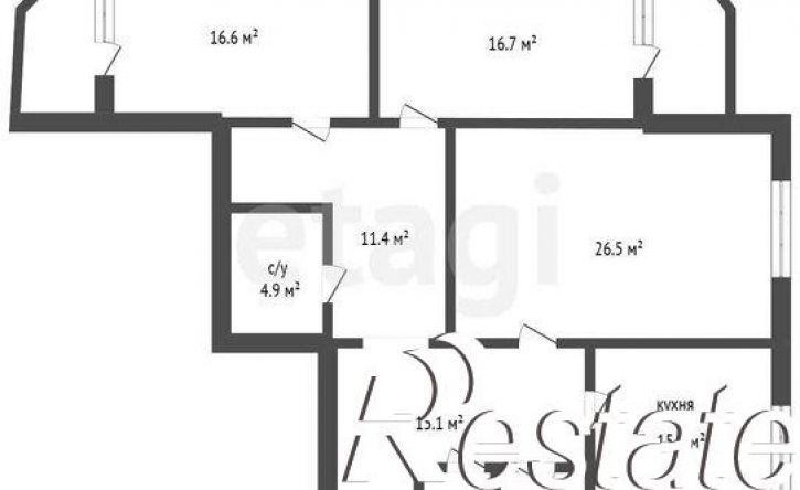3-комн квартира улица Берёзовая Роща, 24/1,  д. 24/1