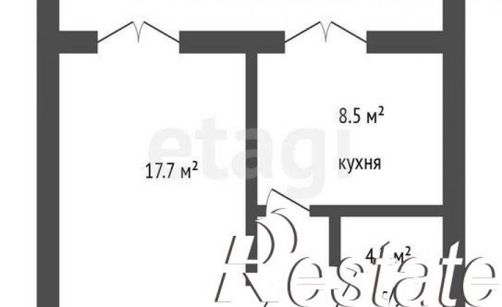 1-комн квартира Крымская улица, 3/1,  д. 3/1