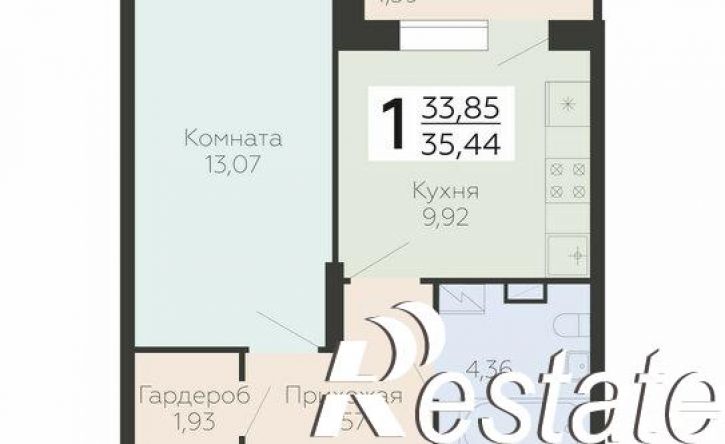 1-комн квартира в новом доме улица Берёзовая Роща, 1 с стр.,  д. 1 с стр.