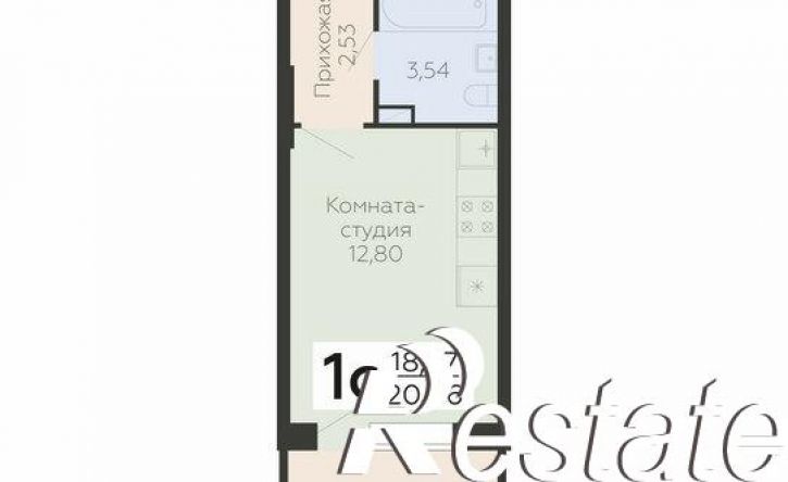 1-комн квартира в новом доме улица Берёзовая Роща, 1 с стр.,  д. 1 с стр.