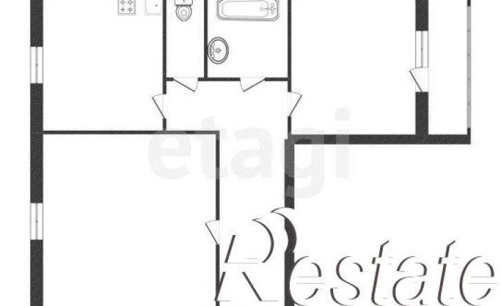 2-комн квартира улица Екатерины Зеленко, 22А,  д. 22А
