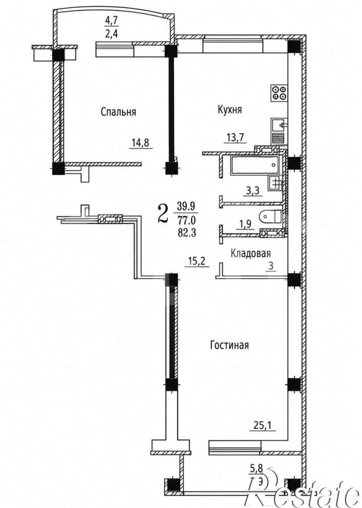 2-комн квартира Академика Конопатова улица, 19