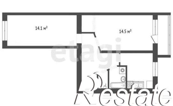 2-комн квартира улица Писарева, 5А,  д. 5А