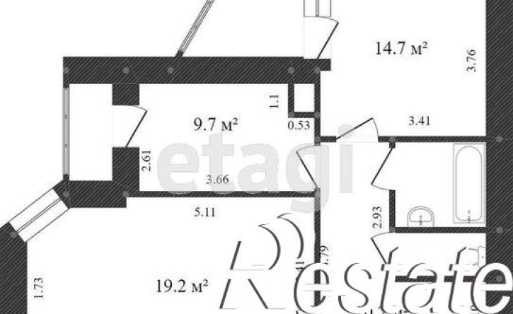 2-комн квартира улица Владимира Невского, 25/3,  д. 25/3
