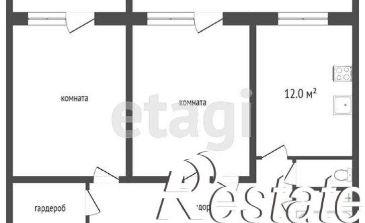 2-комн квартира улица Героев-Сибиряков, 59,  д. 59
