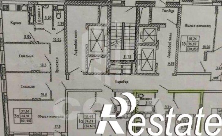 1-комн квартира улица Артамонова, 34Ж,  д. 34Ж